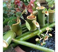 asdchZen Kit De Fuente De Bambú Natural, Fuente De Agua Feng Shui De Bambú con Bomba, Decoración De Jardín Japonesa, para Interiores, Exteriores, Patio Trasero Y Césped, 60 Cm, 50 Cm