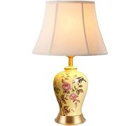 asdchZen Lámpara Ceraable para Dormitorio, Lámpara De Mesita De Noche, Nueva Lámpara De Mesa Oriental China, Lámpara De Mesa Decorativa Creativa para Sala De Estar Ed,D