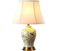 asdchZen Lámpara Ceraable para Dormitorio, Lámpara De Mesita De Noche, Nueva Lámpara De Mesa Oriental China, Lámpara De Mesa De Decoración Creativa para Sala De Estar Ed,A