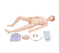 asdchZen Maniquí De 160 Cm para La Enseñanza De Cuidados Al Paciente, Genitales Intercambiables, Elevación Y Descenso del Tórax con Soplado De Aire, para Formación Médica De Enfermería, Masculino