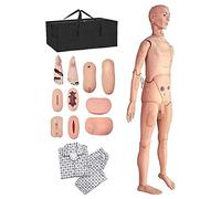 asdchZen Maniquí De Atención Al Paciente De Tamaño Real De 170 Cm, Simulador De Rcp para Entrenamiento De Habilidades Básicas De Enfermería Geriátrica, Modelo Humano Geriátrico De Cuerpo Completo.
