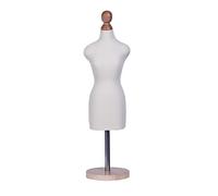 asdchZen Maniquí De Costura, Mini Maniquí De Medio Cuerpo para Costura, Expositor De Torso con Base De Madera Maciza, Ideal para Sastrería, Diseño De Moda Y Manualidades, A, 45659