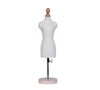 asdchZen Maniquí De Costura, Mini Maniquí De Medio Cuerpo para Costura, Expositor De Torso con Base De Madera Maciza, Ideal para Sastrería, Diseño De Moda Y Manualidades, A, 45660