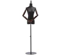 asdchZen Maniquí De Sastre, Maniquí De Sastre, Maniquí De Modista, Busto De Exhibición, Brazo De Madera Activo, Adecuado para Ropa, Soporte De Exhibición De Joyería, E, S