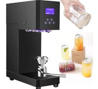 asdchZen Máquina Automática De Sellado De Latas con Panel Inteligente Y Taponado De Botellas De Altura Ajustable para Un Envasado Eficiente (Negro)