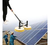 asdchZen Máquina De Limpieza De Paneles Solares con Varilla Telescópica, Pértiga Eléctrica De Doble Cabezal Alimentada por Agua para Un Funcionamiento Eficiente De La Limpieza Solar, 3,5 M
