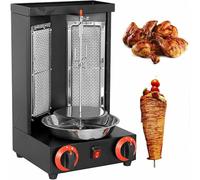 asdchZen Máquina Eléctrica para Asar Kebabs, Parrilla Vertical, Asador De Carne para Gyros con Quemadores, Ajuste De Temperatura De 50 A 350 ℃ para Uso Comercial Y Doméstico, M, Negro-M