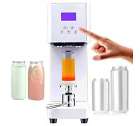 asdchZen Máquina Selladora De Latas con Contador Inteligente, Altura Ajustable, Herramienta De Sobremesa Automática para Un Envasado Eficiente (Blanco)