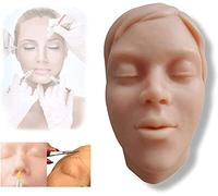 asdchZen Modelo De Cabeza De Silicona Modelo De Cara Modelo De Inyección De Cabeza De Silicona Microplástico Práctica De Enseñanza Entrenamiento Modelo De Cara De Maniquí