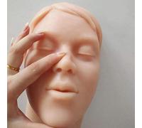 asdchZen Modelo De Piel De Rostro Femenino De Silicona para Entrenamiento De Inyección. Modelo De Enseñanza para Cirugía De Sutura E Inyección para Estudiantes, Médicos Y Esteticistas.