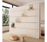 asdchZen Modern White Paper Room Divider Creative Deformable Separation Panel For Home&Office Decorative Thin Partition 1.8 X 70.9 X 118.1In Stylish Space Divider