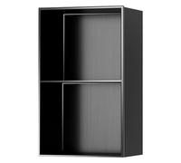asdchZen Nicho De Ducha De Acero Inoxidable, Estante De Almacenamiento Empotrado De Varios Niveles para Baño, Cocina, Dormitorio, Sala De Estar, Fácil Instalación, Gris, 28 X 70 X 12,5 Cm