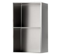 asdchZen Nicho De Ducha De Acero Inoxidable, Estante De Almacenamiento Empotrado De Varios Niveles para Baño, Cocina, Dormitorio, Sala De Estar, Fácil Instalación, Negro, 28 X 70 X 12,5 Cm