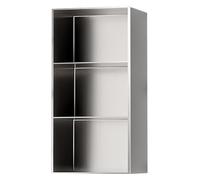 asdchZen Nicho De Ducha De Acero Inoxidable, Estante De Almacenamiento Empotrado De Varios Niveles para Baño, Cocina, Dormitorio Y Sala De Estar, Fácil Instalación, Negro, 28 X 90 X 12,5 Cm