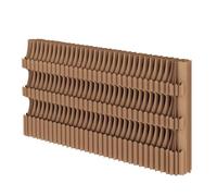 asdchZen Paper Room Divider, Room Divider 3 Tier Folding Paper Bookshelf Portable Room Dividers Freestanding Display Rack, Deformable DIY Decorative Privacy Screen Temporary Wall,Brown-W9.84/H5.25 Ft