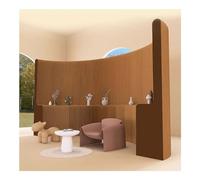asdchZen Paper Room Divider, Room Dividers Folding Privacy Screen Partition Indoor Room Divider with Storage Shelves, Thickened Paper Panel Screen For Home and Office,Brown-6~7Mx1,Brown-6~7Mx1.5M