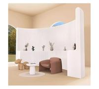 asdchZen Paper Room Divider, Room Dividers Folding Privacy Screen Partition Indoor Room Divider with Storage Shelves, Thickened Paper Panel Screen For Home and Office,White-4~5Mx1,White-4~5Mx1.5M