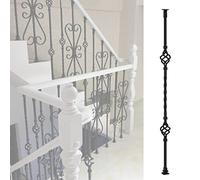 asdchZen Paquete De 10 Barandillas De Escalera De Terraza, para Interiores Y Exteriores, con Doble Cesta De Hierro Forjado, Impermeables, Personalizables, 1 Unidad, 115 Cm/45,2 Pulgadas De Alto.