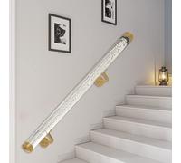 asdchZen Pasamanos Acrílico para Escaleras, Interior Y Exterior, Resistente, Transparente, para Pared, para Áticos, Bares, Pasillos, Baños Y Guarderías, con Burbujas, 250 Cm/8,2 Pies/98,4 Pulgadas