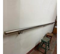 asdchZen Pasamanos De Acero Inoxidable para Escaleras Interiores Y Exteriores, Barandilla De Pared Redonda De 2″ De Diámetro para Escaleras, Ideal para Personas Mayores con Discapacidad, 245 Cm
