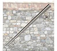 asdchZen Pasamanos De Escalera Exterior De Acero Inoxidable para Montaje En Pared, Ideal para Terrazas, Porches, Restaurantes, Sótanos, Edificios Comerciales, Entrada, Kit De Instalación, 487 Cm