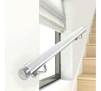 asdchZen Pasamanos De Pared Acrílico Transparente, Redondo, Fácil De Instalar, para Escaleras Interiores Y Exteriores, Porches, Patios, Terrazas, Lofts, Monocolor, 350 Cm/11,5 Pies/138 Pulgadas