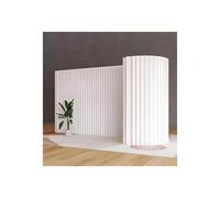 asdchZen Portable Adjustable Room Divider, Foldable Freestanding Kraft Paper Partition, Multiple, White&Brown, 8X1.8M For Home&Office Privacy,White-6 * 2M/19.68 * 6.5Ft,White-6 * 2M/19.68 * 6.5Ft