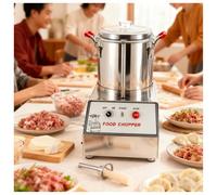 asdchZen Procesador De Alimentos Comercial, Picador Eléctrico De Verduras Y Carne De Alta Resistencia De Acero Inoxidable, Máquina Picadora De Alimentos Multifunción, con Cuchillas Desmontables, 10 L