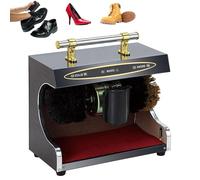 asdchZen Pulidora Automática De Calzado, Eléctrica con Mango, para Uso Doméstico Y Comercial, 1400 RPM para Un Cuidado Eficaz del Cuero, Color Negro.