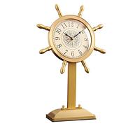 asdchZen Reloj De Escritorio Reloj De Escritorio para Sala De Estar Adornos De Cobre Puro Reloj De Lujo Ligero Reloj De Escritorio Reloj De Escritorio Reloj De Cuarzo Silencioso Reloj De Estante,A