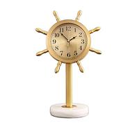 asdchZen Reloj De Escritorio Reloj De Escritorio para Sala De Estar Adornos De Cobre Puro Reloj De Lujo Ligero Reloj De Escritorio Reloj De Escritorio Reloj De Cuarzo Silencioso Reloj De Estante,C