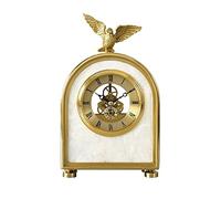 asdchZen Reloj De Lujo Y A La Moda Estilo Casa De Campo para Dormitorio, Mesita De Noche, Decoración con Concha De Cobre, Decoración para El Hogar Y Escritorio, Chimenea.