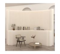 asdchZen Room Dividers Modern Paper Room Partition with Storage Rack, Home Screen Divider and Temporary Wall, No Assembly Required,White-3X1.5M/9.84X4.92Ft,White-3X1.5M/9.84X4.92Ft