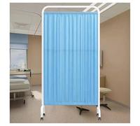 asdchZen Room Dividers Panels, 1/2/3/4/5 Panel Hospital Privacy Screen,Foldable Sliding Room Divider,Movable Simple Screen with Pulleys,Easy To Move,For Ward Beauty Salon Emergenc,Light Blue-2-Panel