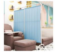 asdchZen Room Dividers Panels, 2/3/4/5 Pieces Hospital Privacy Screen,Room Partition with Movable Caster Wheels,Portable Foldable Screen,For Offices Restaurants Beauty Salons Hosp,Light Blue-4-Panel
