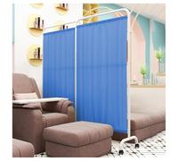 asdchZen Room Dividers Panels, 2/3/4/5 Pieces Hospital Privacy Screen,Room Partition with Movable Caster Wheels,Portable Foldable Screen,For Offices Restaurants Beauty Salons Hosp,Dark Blue-5-Panel