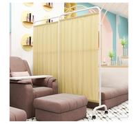 asdchZen Room Dividers Panels, 2/3/4/5 Pieces Hospital Privacy Screen,Room Partition with Movable Caster Wheels,Portable Foldable Screen,For Offices Restaurants Beauty Salons Hosp,Yellow-2-Panel