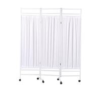 asdchZen Room Dividers Panels, 3-Panel Rolling Hospital Privacy Screen with Wheels,Room Divider Screen,180Cm High Foldable Screen For Clinics,Patient Rooms,Examination Rooms,White,White