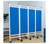 asdchZen Room Dividers Panels, 4 Panel Iron Hospital Privacy Screen Curtain with Wheels,Detachable Foldable Privacy Curtain,For Emergency Rooms,Wards,Beauty Salons