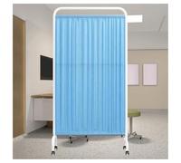asdchZen Room Dividers Panels, Hospital Privacy Screen,Foldable Room Screen,Movable Privacy Partition with Pulleys,Space Saving,Suitable For Ward Beauty Salon Emergency Room,Light,Light Blue-5-Panel