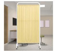 asdchZen Room Dividers Panels, Hospital Privacy Screen,Foldable Room Screen,Movable Privacy Partition with Pulleys,Space Saving,Suitable For Ward Beauty Salon Emergency Room,Yello,Yellow-4-Panel