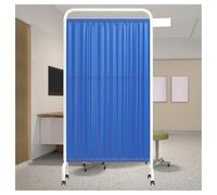 asdchZen Room Dividers Panels, Hospital Privacy Screen,Foldable Room Screen,Movable Privacy Partition with Pulleys,Space Saving,Suitable For Ward Beauty Salon Emergency Room,Dark,Dark Blue-5-Panel