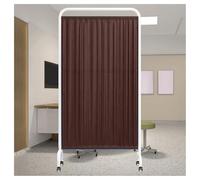 asdchZen Room Dividers Panels, Hospital Privacy Screen,Foldable Room Screen,Movable Privacy Partition with Pulleys,Space Saving,Suitable For Ward Beauty Salon Emergency Room,Brown,Brown-1-Panel