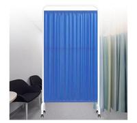 asdchZen Room Dividers Panels, Hospital Privacy Screen,Iron Removable Room Partition,Movable Folding Screen,1/2/3/4/5 Panel,Suitable For Ward Beauty Salon Emergency Room Clinic,Da,Dark Blue-1-Panel