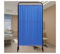 asdchZen Room Dividers Panels, Hospital Privacy Screen,Mobile Room Divider with Pulleys,Portable Privacy Screen,Suitable For Ward Beauty Salon Emergency Room,Dark Blue-4-Panel,Dark Blue-4-Panel