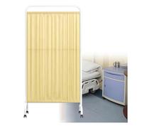 asdchZen Room Dividers Panels, Hospital Privacy Screen,Movable Room Partition with Universal Wheels,Foldable and Freely Splicable Screen,For Emergency Rooms Wards Beauty Salons Cl,Yellow-2-Panel