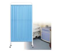 asdchZen Room Dividers Panels, Hospital Privacy Screen,Movable Room Partition with Universal Wheels,Foldable and Freely Splicable Screen,For Emergency Rooms Wards Beauty Salons Cl,Light Blue-2-Panel