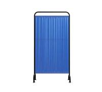 asdchZen Room Dividers Panels, Hospital Privacy Screen,Movable Room Partition with Wheels,Iron Foldable Sliding Screen,Save Space,For Emergency Rooms Wards Beauty Salons Clinics,D,Dark Blue-3-Panel