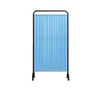 asdchZen Room Dividers Panels, Hospital Privacy Screen,Movable Room Partition with Wheels,Iron Foldable Sliding Screen,Save Space,For Emergency Rooms Wards Beauty Salons Clinics,L,Light Blue-1-Panel