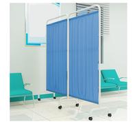 asdchZen Room Dividers Panels, Hospital Privacy Screen,Removable Room Divider with Mobile Pulleys,Folding Screen For Office Restaurant Beauty Salon Hospital,Dark Blue-4-Panel,Dark Blue-4-Panel
